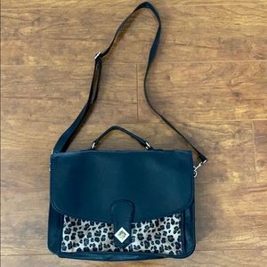 BDG Urban Outfitters Leopard Messenger Laptop Bag